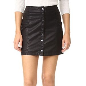 Free People Oh Snap Vegan Leather Mini Skirt (2)
